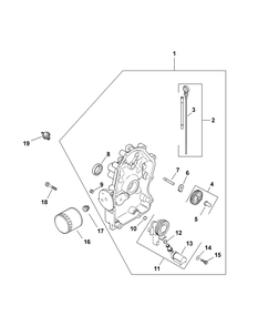 Efi Engine Oil Pan And Lubrication Diagram and Parts List for 465 4X4-EFI-1H318G-Before-37AMD710 Cub Cadet Lawn Tractor Accessories